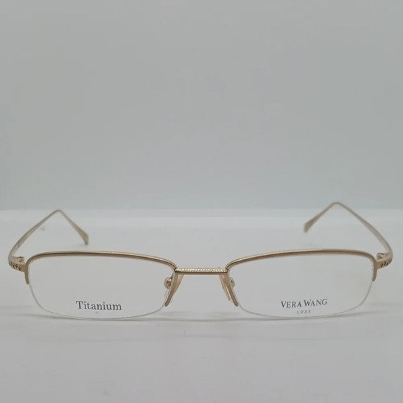 NWT WOMEN'S VERA WANG LUXE EYEGLASS FRAMES VIEW GOLD - Picture 1 of 5